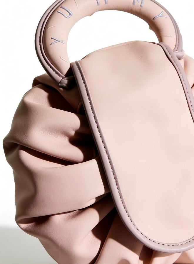 حقيبة مستحضرات تجميل برباط للنساء حقيبة أدوات الزينة للسفر لحقيبة تنظيم المكياج مع منطقة للفرشاة باللون الوردي - Image 5